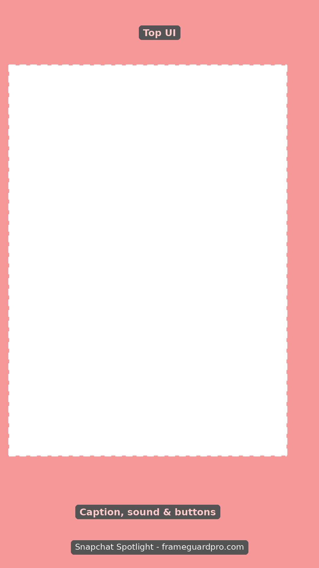 Snapchat Spotlight safe zone template overlay