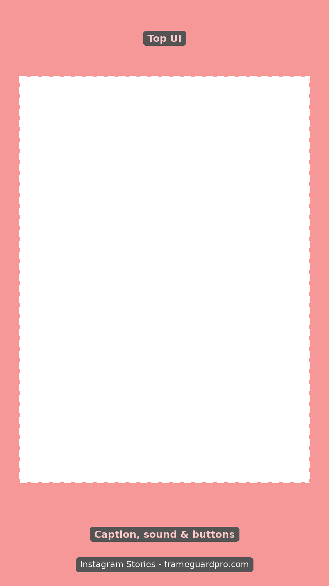 Instagram Stories safe zone template overlay